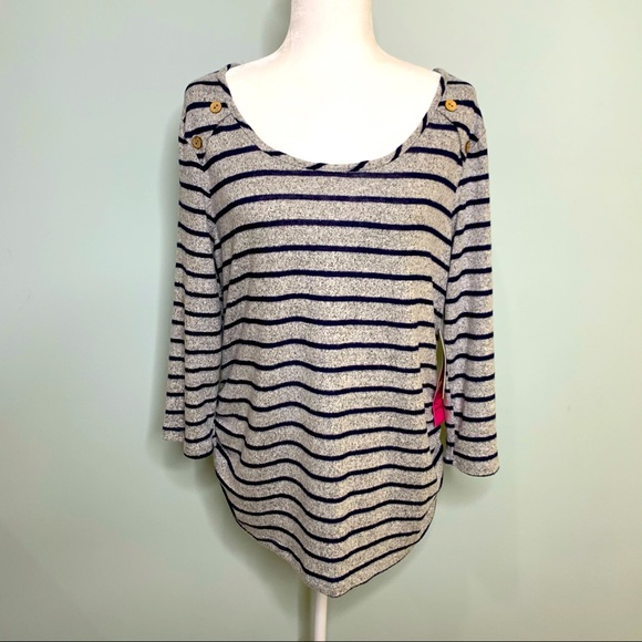 Siren Lily Tops - Siren Lily Stripe Maternity Top Size XL NWT